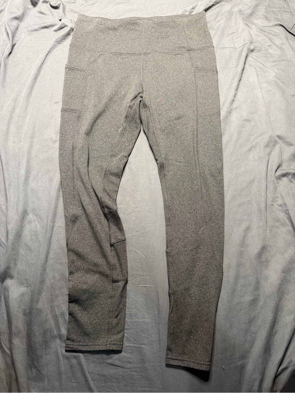 High-Waist Women's Leggings in Charcoal Gray